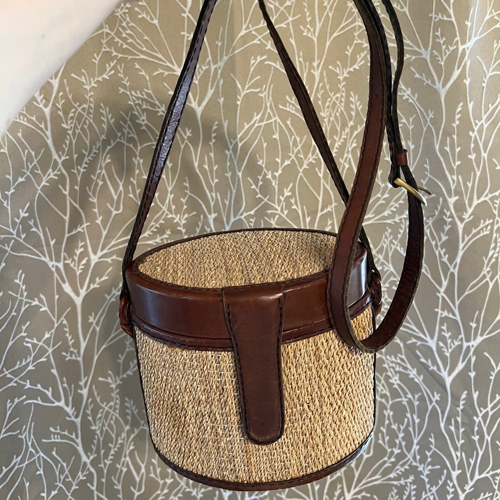 Island Import Vintage Wicker Rattan Handbag
